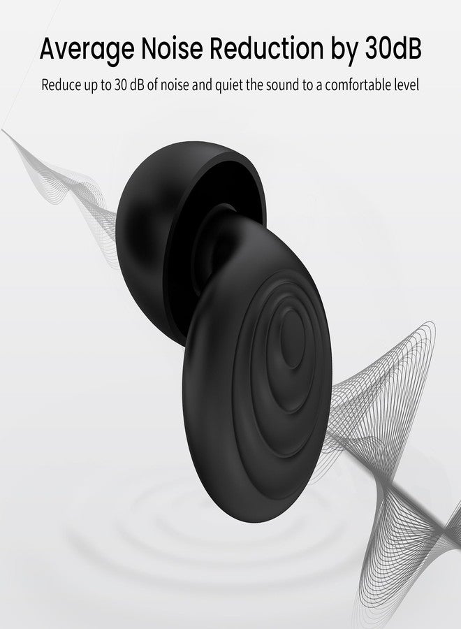 STEZHOU Ear Plugs for Sleeping Noise Reduction, Reuseable High Fidelity Earplugs, Motorcycle Ear Plugs Wind Noise Concerts, Focus, Travel, Work, High Fidelity – 8 Eartips – Flexible Soft-Touch Black - Image 3